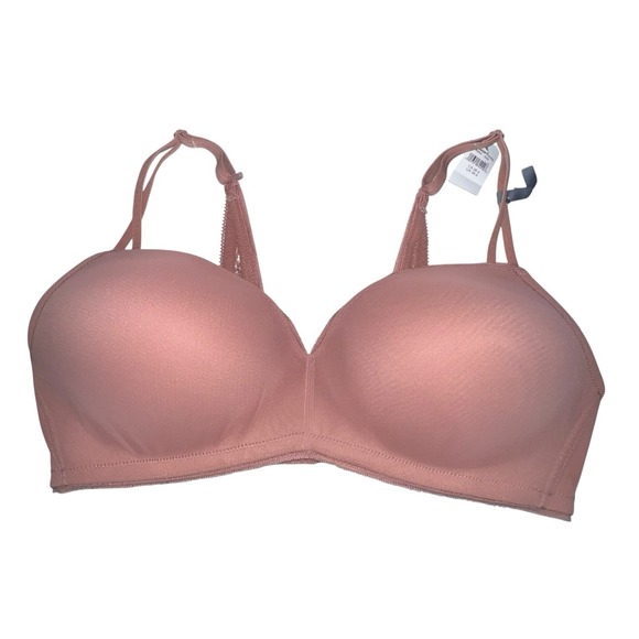aerie Other - Aerie Wireless Lightly Lined Lace Back Double Straps Bra Brown‎ Women Size 38D